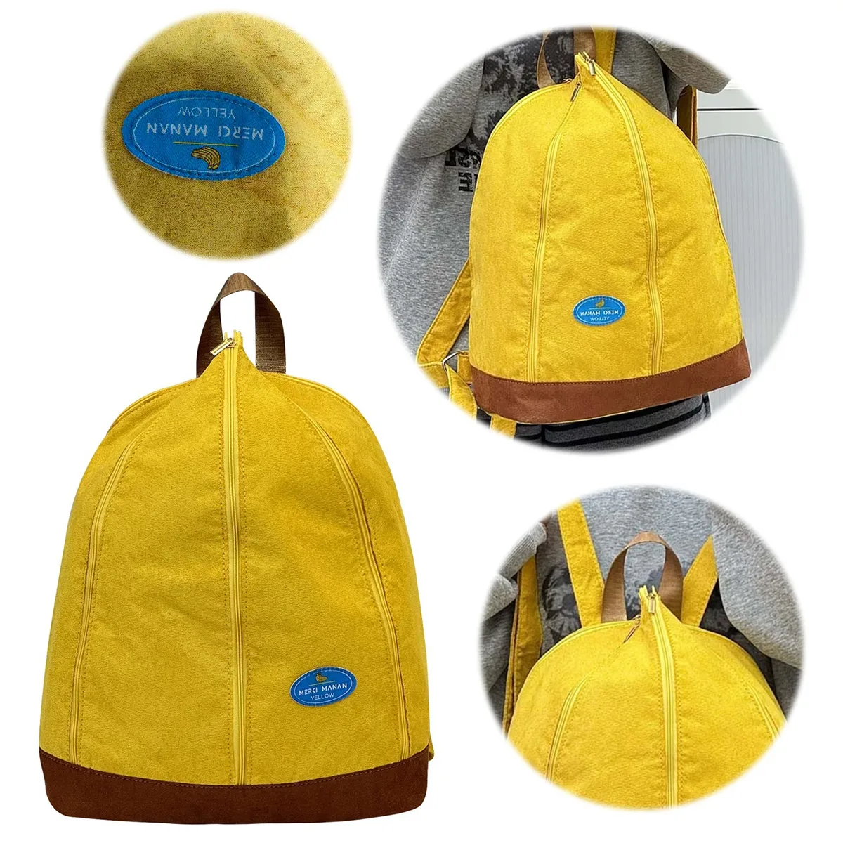 Sac à dos banane fantaisie mignon, sac à dos de voyage décontracté Y2K, mini sac à dos pour femmes, adolescentes et enfants