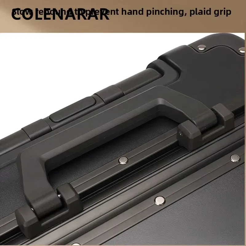 colenara valise à cadre en aluminium 20 "22" 24 "26" 28 "30 pouces boîtier de chariot abs + boîte d'embarquement pc valise de voyage de grande capacité pour femmes