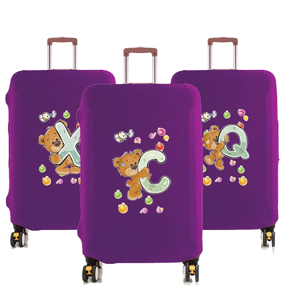Juste anti-poussière pour bagages de voyage, housses de protection pour bagages, accessoires de voyage, motif de la série Bear Letter, 18 "-32", 20223
