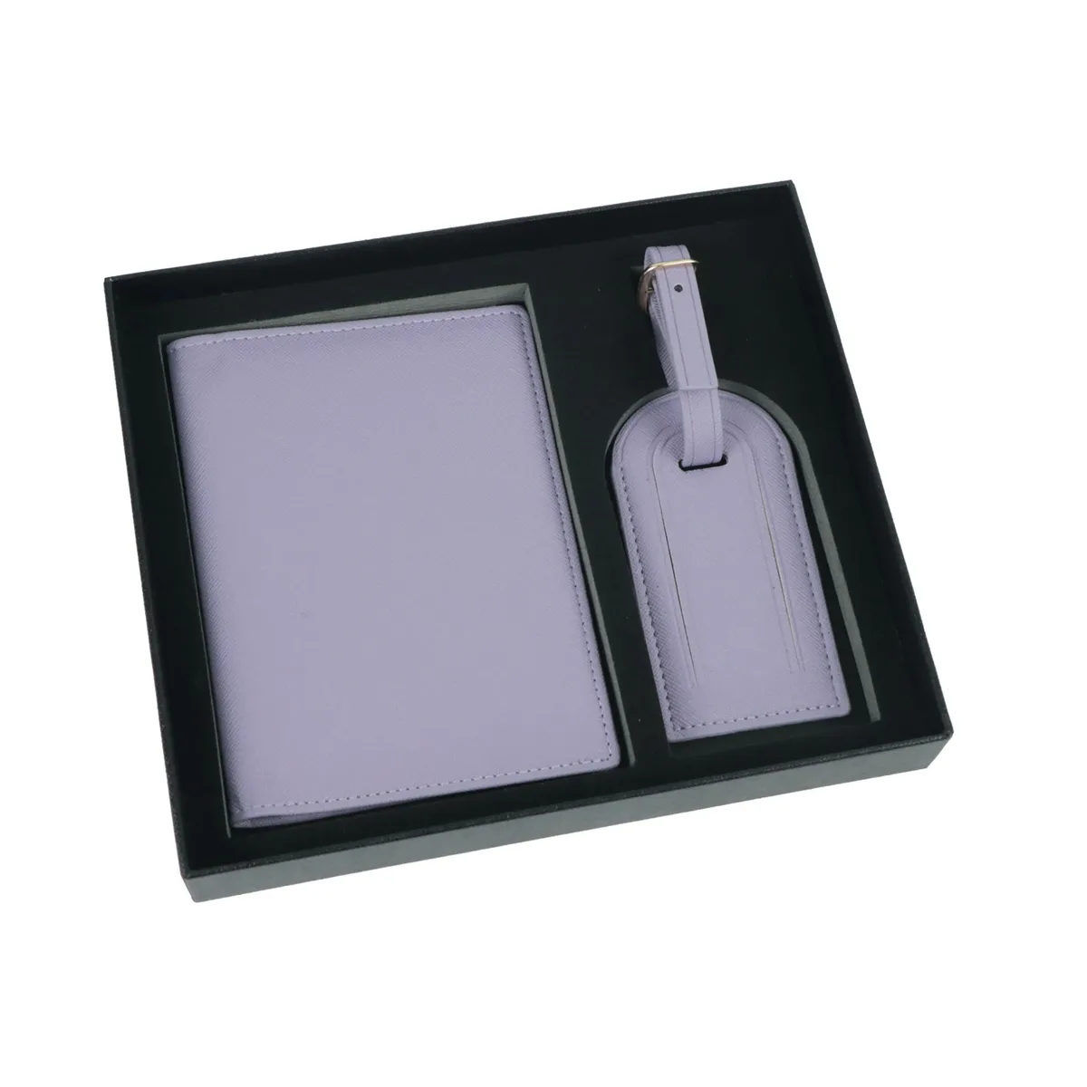 ensemble de couverture de passeport et d'étiquettes de bagage avec nom personnalisable gratuit, accessoires de voyage légers, porte-passeport et étiquette de valise