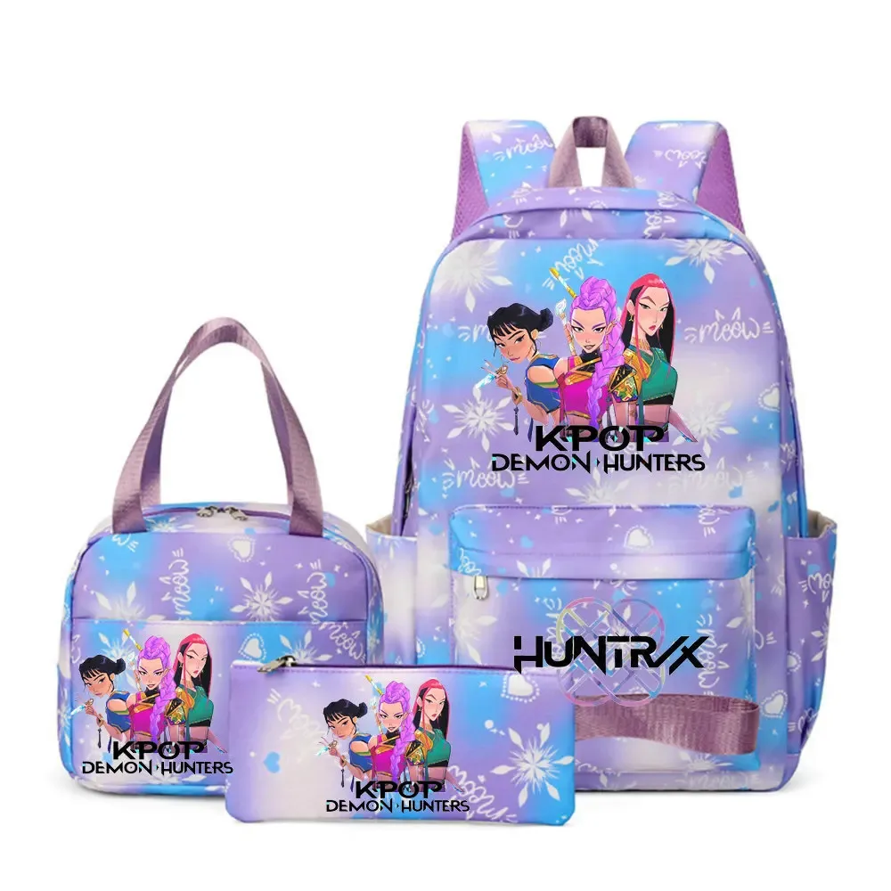 sacs d'école imprimés kpop demon hunters pour enfants, sacs à dos pour ordinateur portable pour adolescentes et garçons, sacs de voyage pour femmes