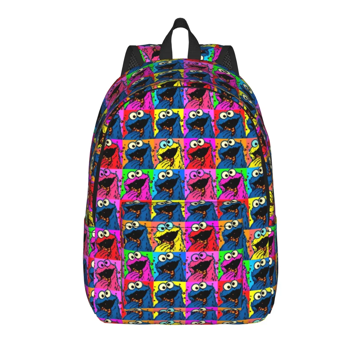 sac à dos décontracté elmo, idéal pour le lycée, la randonnée, les voyages, le thème sesame street, sac à dos de jour pour hommes et femmes, sac à bandoulière pour ordinateur portable