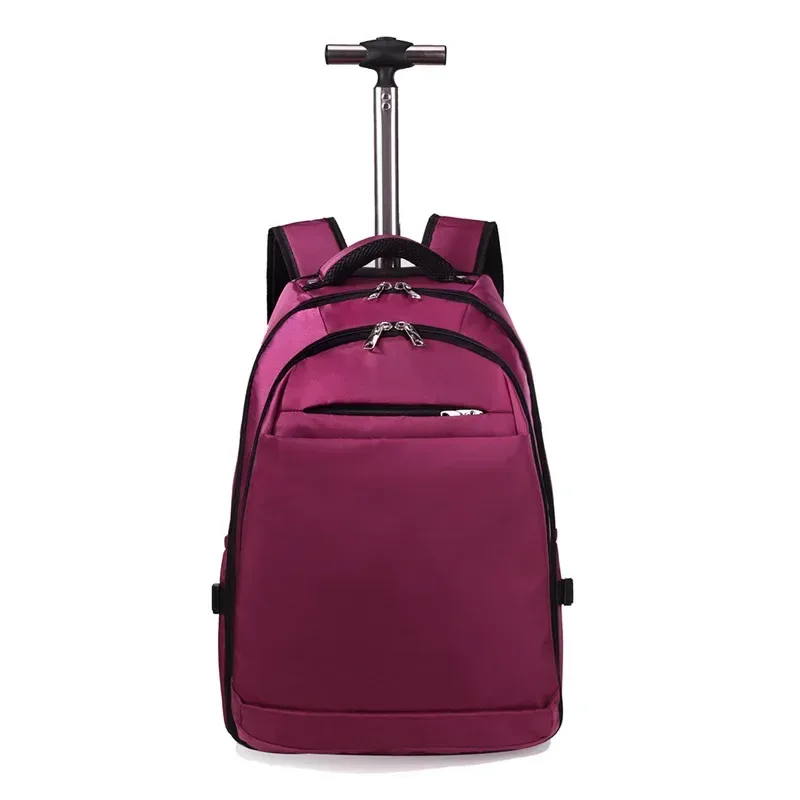 sac à dos à roulettes de grande capacité pour hommes d'affaires, sac à dos à roulettes, sac de voyage en tissu oxford avec roulettes