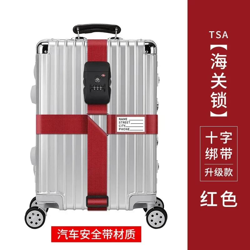 tsa-sangle de bagage de voyage réglable avec verrouillage par mot de passe, ceinture d'emballage, verrouillage sécurisé des bagages, antivol