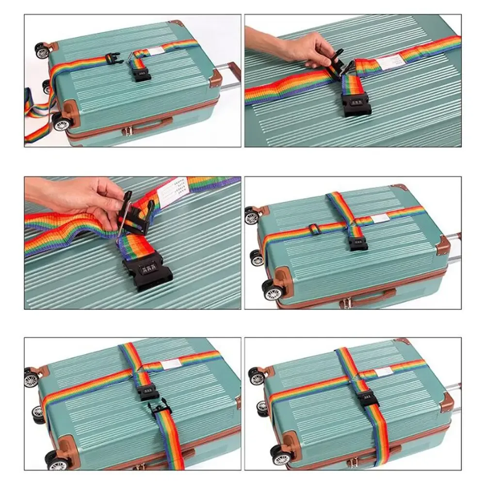 sangle de bagage réglable antivol, ceinture de groupage, accessoire de valise de voyage, sangle croisée, ceinture d'emballage, 1 pièce