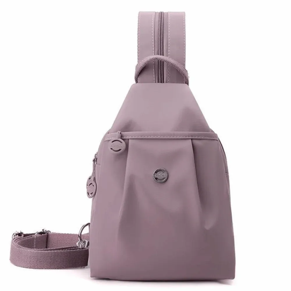 sac à dos en tissu oxford tendance, sacs de poitrine multi-couches grande capacité, sac bandoulière multifonctionnel imperméable pour la randonnée en extérieur