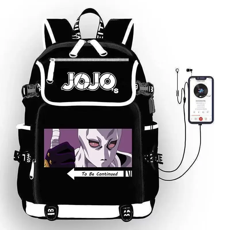 jojo's bizarre adventure anime sac à dos étudiant école sac à bandoulière grande capacité jeunesse en plein air voyage sac à dos cadeau de mode