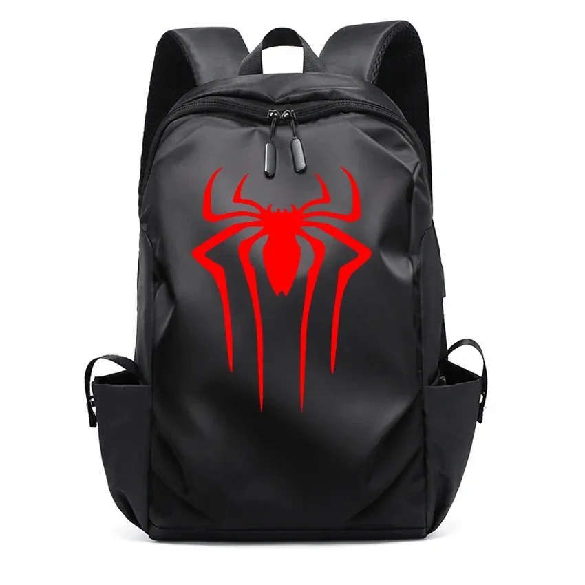 sacs à dos pour ordinateur portable imprimés motif araignée pour hommes, sacs d'école noirs pour adolescents, filles et garçons, sac à dos universitaire avec chargement usb