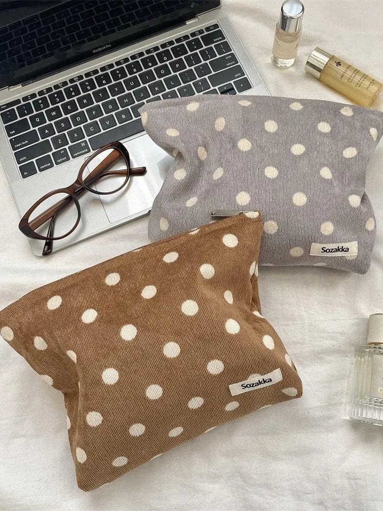 Sac à cosmétiques décontracté, organisateur de maquillage, organisateur de voyage, pochettes, sac à maquillage à motif ondulé rétro, trousse de toilette de voyage pour femmes