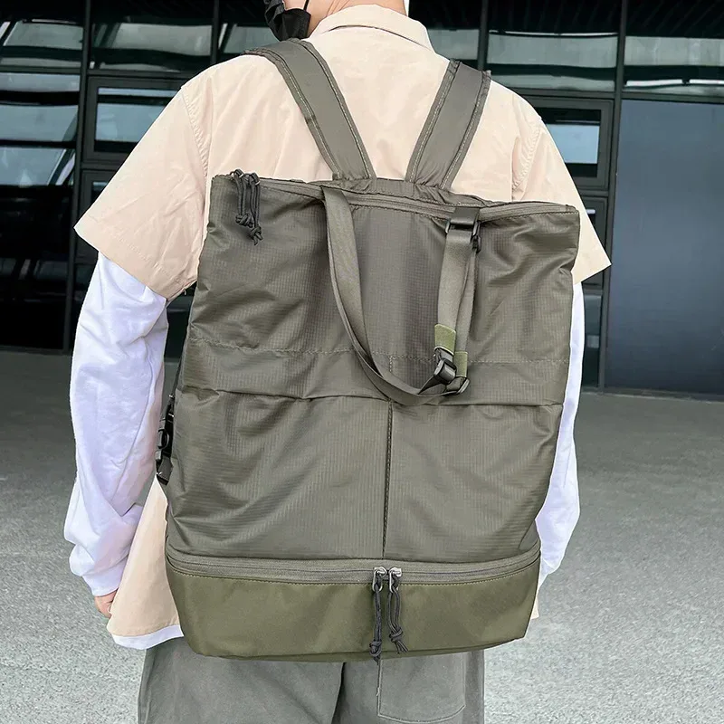 femmes et hommes sac à dos grande capacité unisexe sacs à dos en nylon sac de sport étanche tendance sacs d'école portable loisirs voyage sac à main
