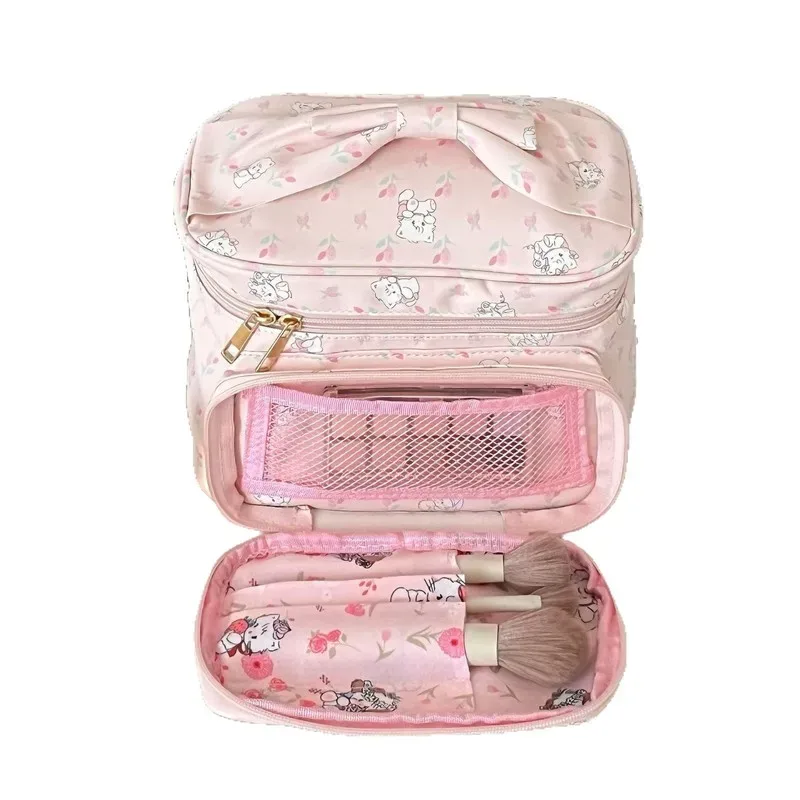 sac de maquillage princesse mignon, sac de rangement portable pour sortir, fourre-tout carré de grande capacité pour les voyages d'affaires, nouvelle collection 2025