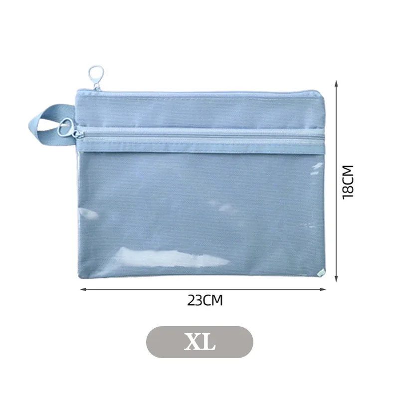 sac de rangement transparent simple, portable de voyage, étanche, double couche, pochette de toilette à fermeture éclair, câble de données, carte de bijoux, maquillage