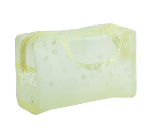 sac à cosmétiques transparent en pvc, 1 pièce, trousse de maquillage transparente pour femmes et filles, trousse de beauté étanche à fermeture éclair, sac à main de voyage, trousse de toilette