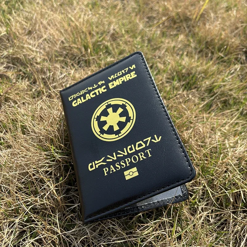Porte-passeport Empire galactique, étui en cuir Pu avec nom personnalisé pour passeport, portefeuille de voyage à la mode, organisateur de documents