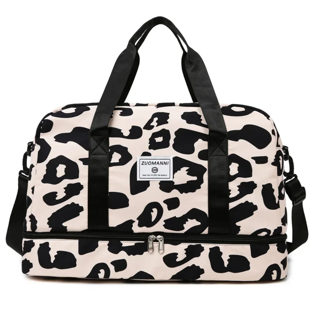 sac de voyage de grande capacité à la mode avec imprimé animal, sac de week-end en nylon, sac de voyage imperméable, sac à main, sac de sport, sac de gym