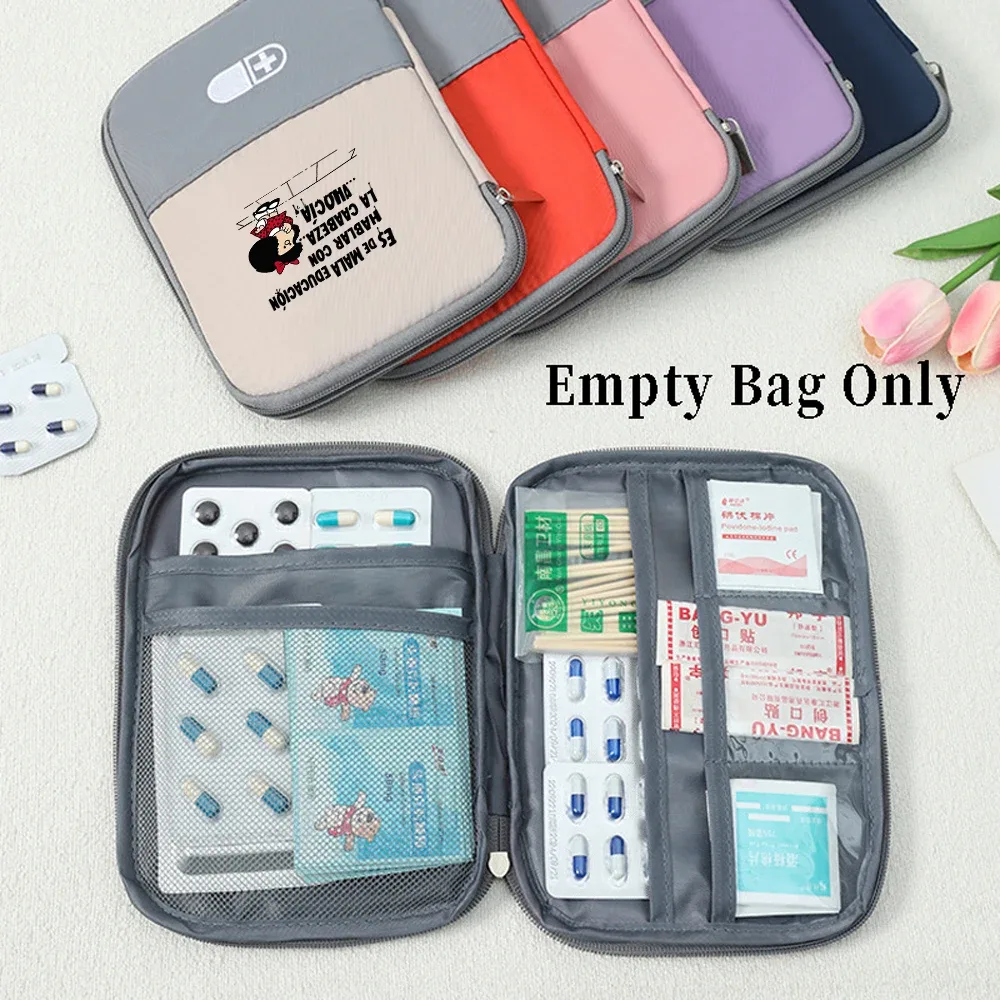 sac de rangement médical portable à grande capacité avec motif de dessin animé mafalda, idéal pour la maison, les voyages et les déplacements professionnels
