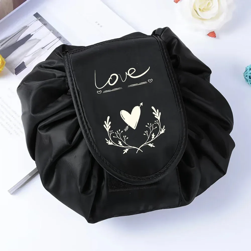 sac de rangement portable étanche pour cosmétiques, sac paresseux de proximité wstring, poudres de maquillage magiques, grande capacité, trousse de beauté de toilette de voyage