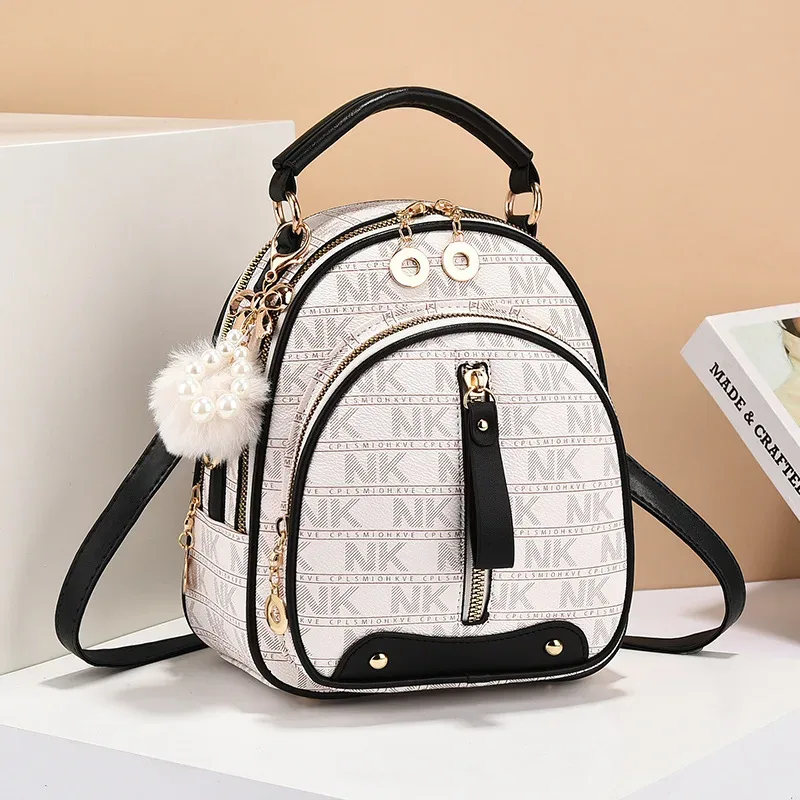 à la mode nouvelles femmes sac à dos en cuir souple lettre unique épaule sac à bandoulière urbain simple sac à main classique polyvalent sac à main