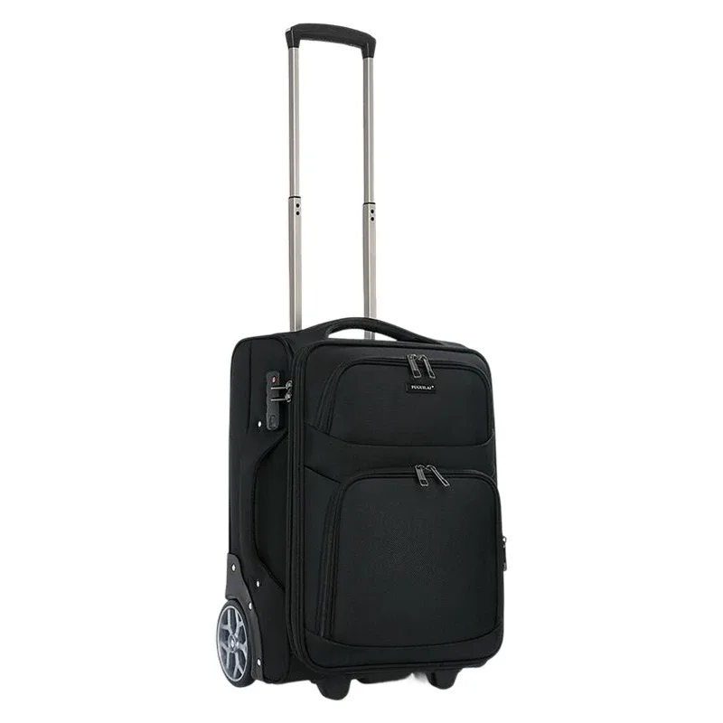 valise spacieuse en tissu oxford de 20 pouces avec roues à direction unique et serrure tsa - bagage à main de 