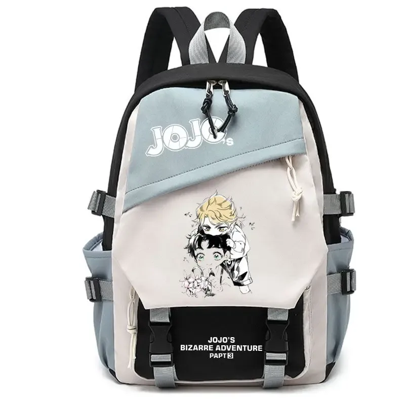 kujō jōtarō anime jojo's bizarre adventure sac à dos étudiant sac d'école toile adolescents sac à dos de voyage en plein air cadeau de mode