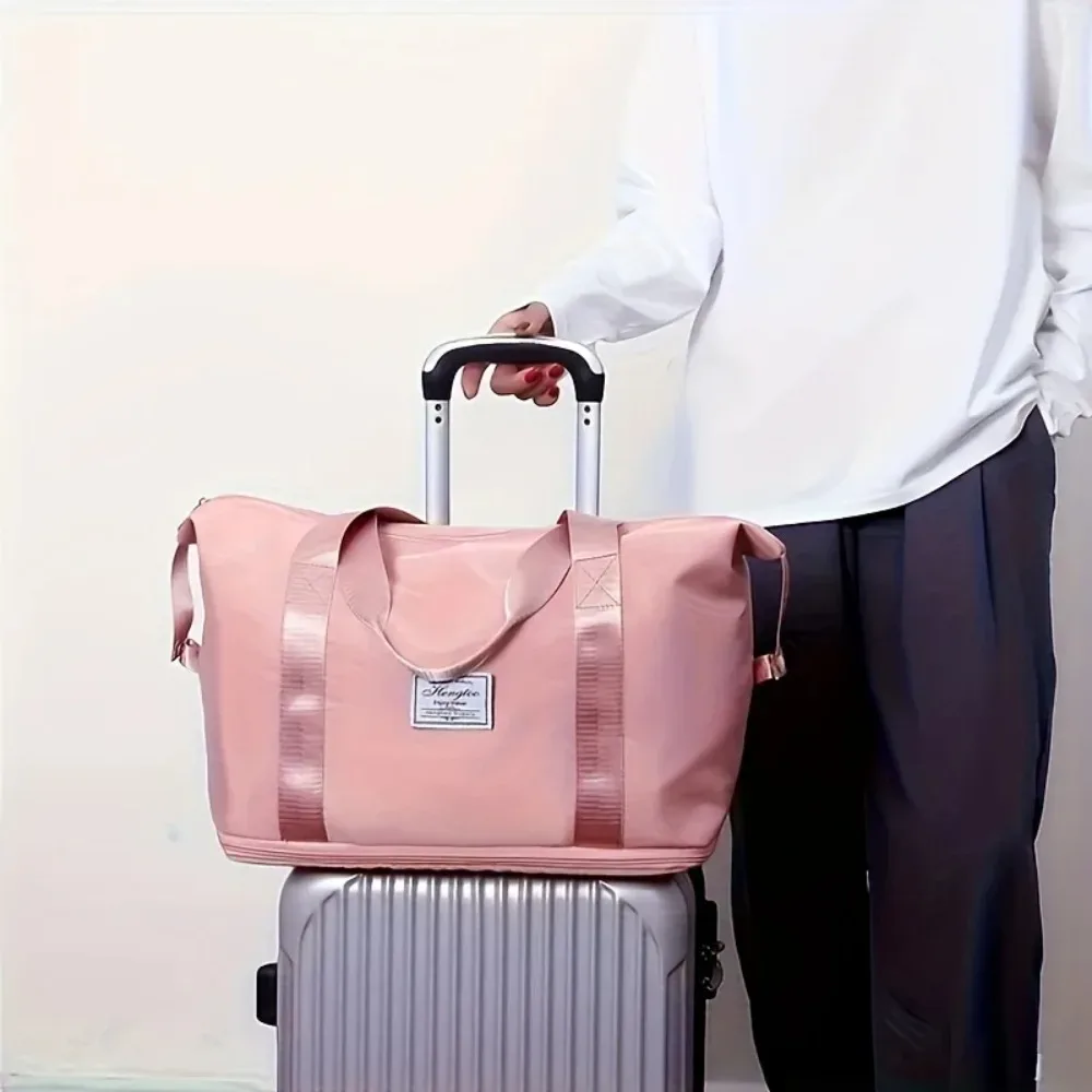 nouvelle mode et loisirs, sac de voyage oxford multifonctionnel pliable, séparation sec/humide, grande capacité, fermeture éclair