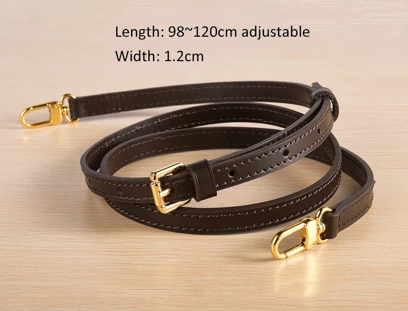 sangle de sac en cuir véritable, sangle d'épaule de haute qualité, accessoires de sac étroit, pièces de sac à bandoulière tendance
