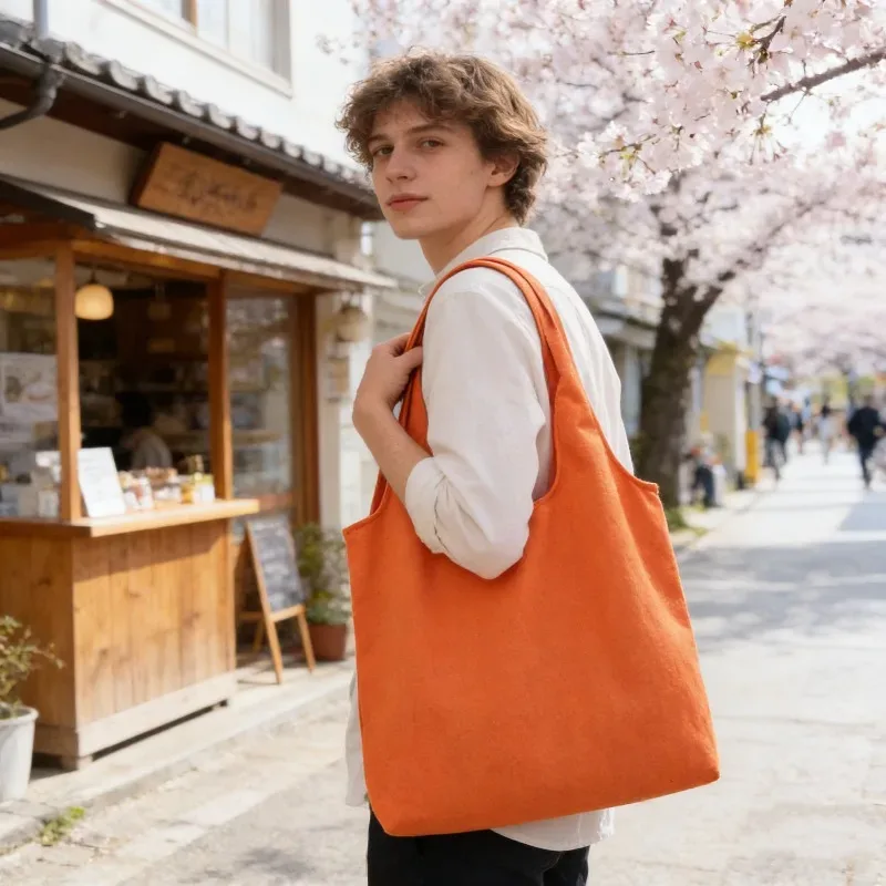 sac de rangement en toile vierge personnalisé avec logo imprimé, sac fourre-tout à main pour hommes et femmes, sacs de courses à bandoulière pour supermarché