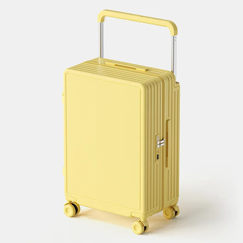 valise de voyage 20/24/26 pouces, valise à roulettes large, valise cabine avec fermeture éclair à code et porte-gobelet
