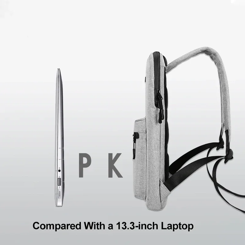 sac à dos minimaliste et fin pour femmes et hommes, sac de travail décontracté, ultra-fin, étanche, sac à dos pour ordinateur portable 14" 15.6"