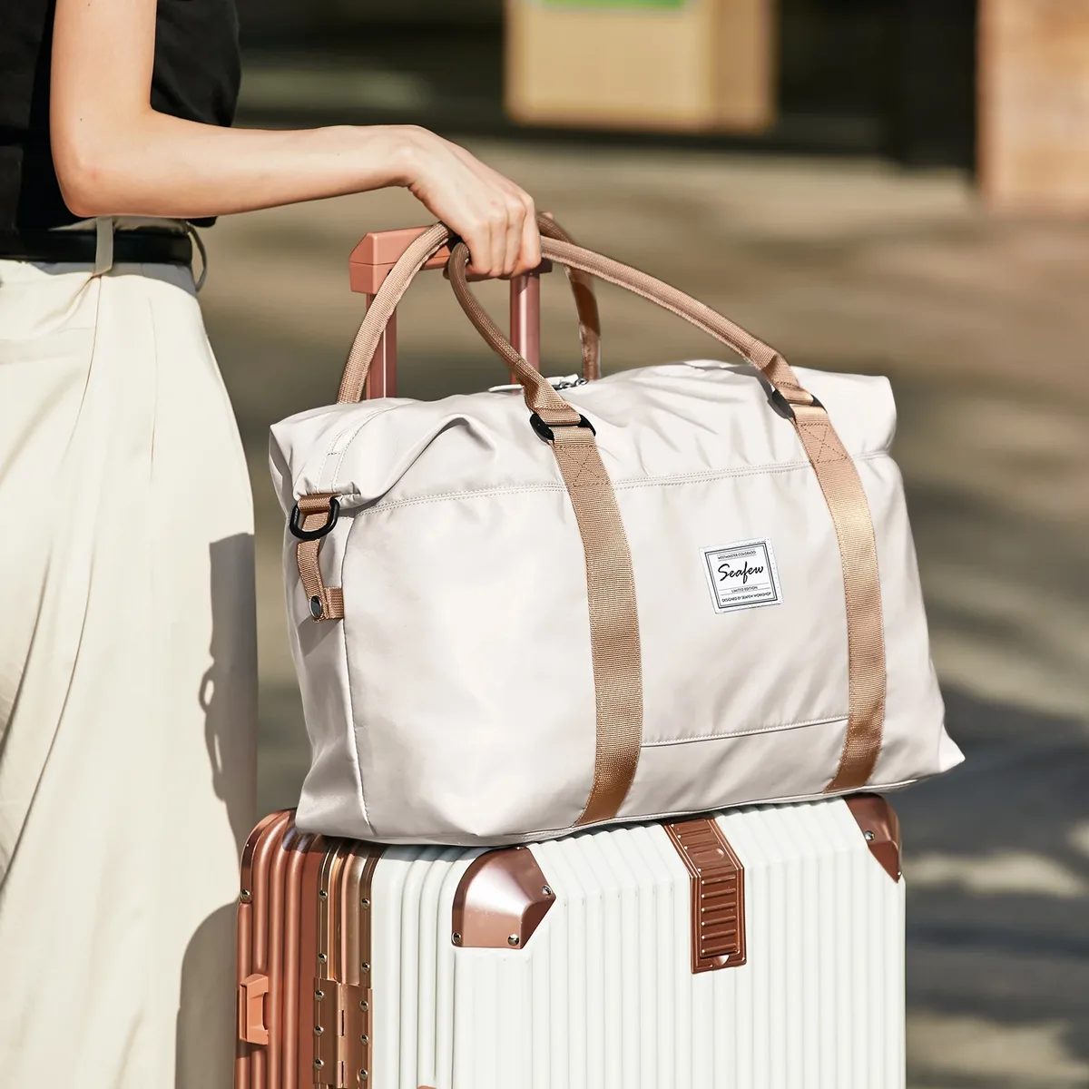 sac de voyage pour femme, bagage à main de grande capacité, sac de voyage easyjet airlines 45x36x20, sac de voyage pour week-end ou court séjour. ﻿