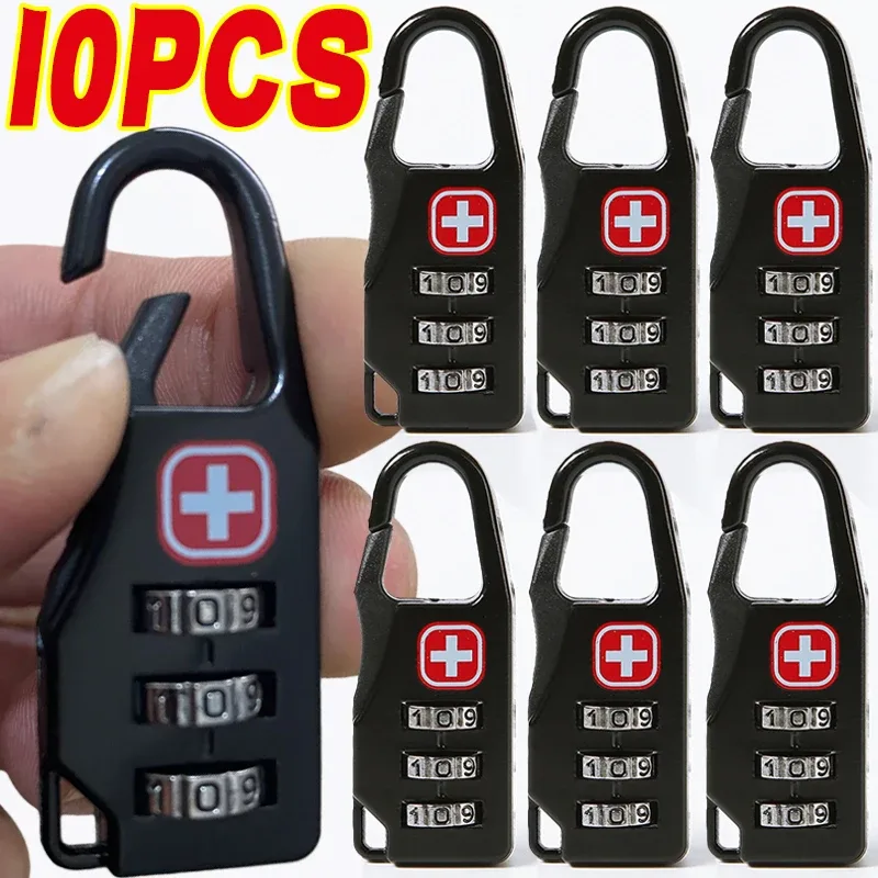 10 pièces mini sécurité douane serrure combinaison code numéro serrure cadenas mot de passe cadenas pour valis