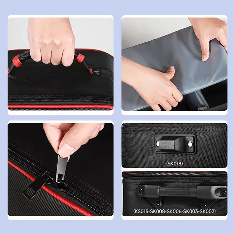 kit d'éclairage flash de studio professionnel, valise à roulettes, équipement photographique de grande/moyenne/petite taille, sac de voyage avec roulettes