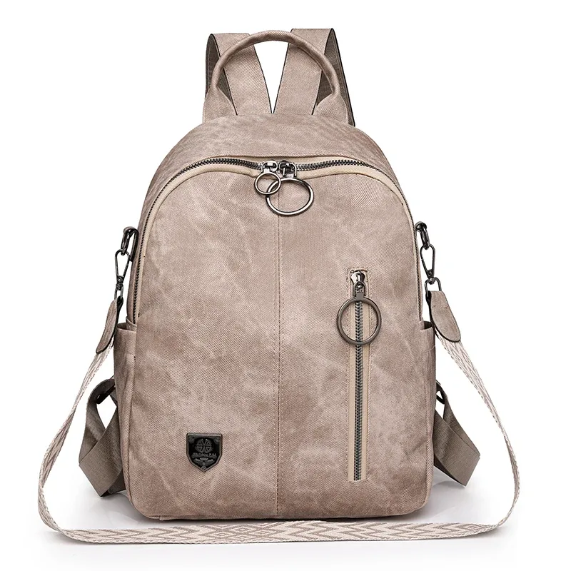 sac à dos rétro en cuir souple pour femme, grande capacité, polyvalent, voyage, livre, nouvelle mode, 2024