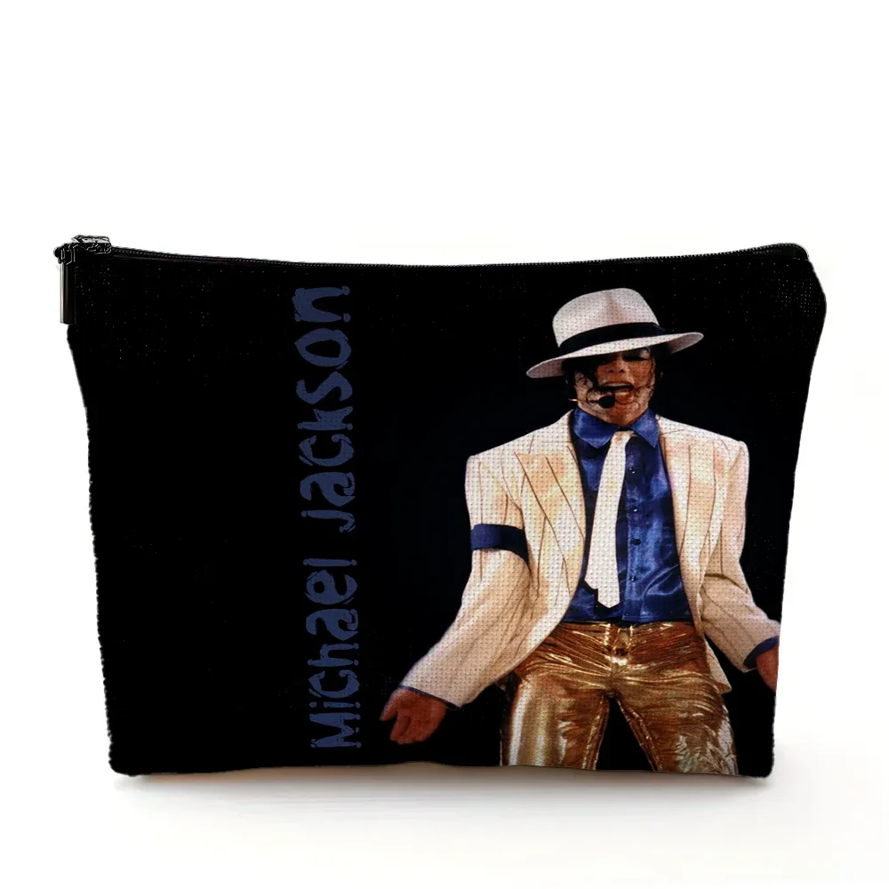 super star michael jackson sac cosmétique double impression sacs de maquillage femmes sac à main de mariage dame organisateur de voyage portefeuille enfant