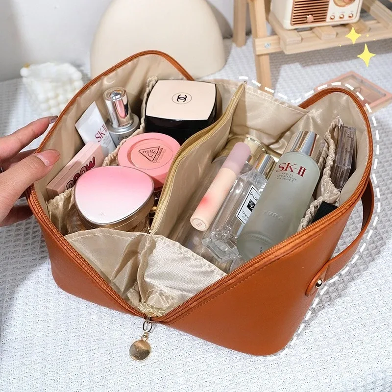 trousse de toilette pour femme, trousse de maquillage, pochette de rangement, boîte de luxe pour femme, trousse à cosmétiques, sac de rangement pour voyage avec fermeture éclair