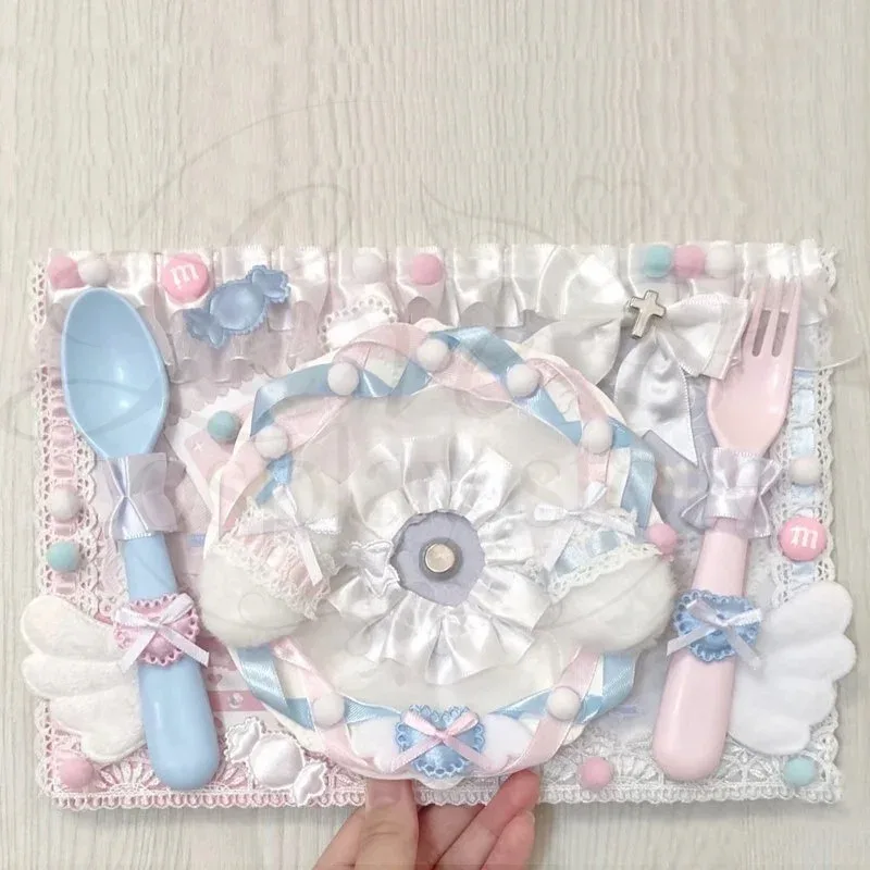 nouvel ensemble de supports pour badges d'anime ita bag, organisateur de pin's mignon avec rubans et dentelles, accessoires de panneau d'insertion décoratif itabag, panneau de présentation de badges