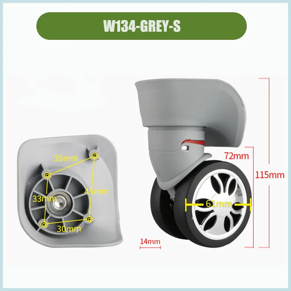 roues de remplacement universelles robustes pour sacs de voyage, roulettes silencieuses pour valises, chariots à bagages, rotation à 360°, durables et rapides