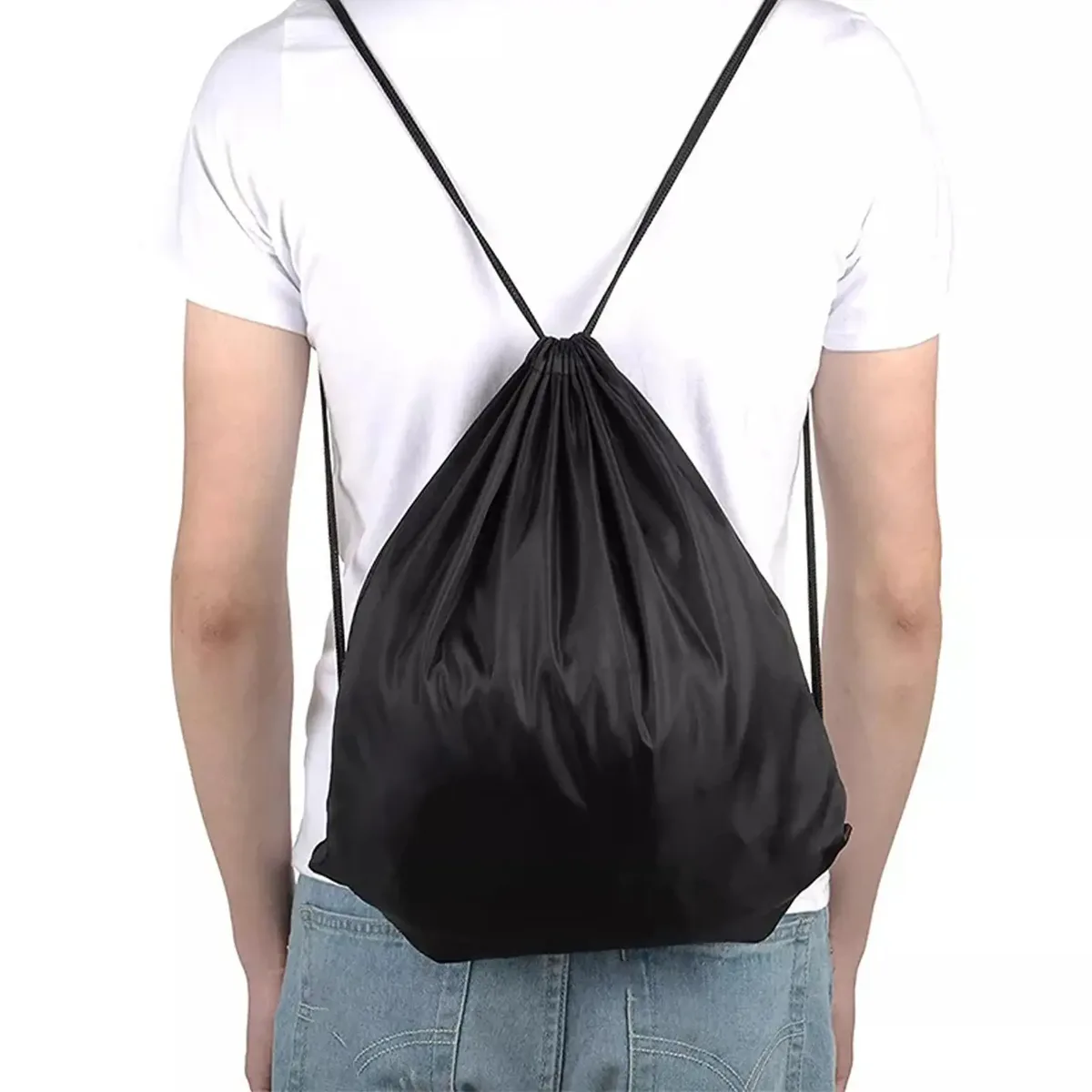 sac de rangement en nylon imperméable avec cordon de serrage, sac multifonctionnel, sac de voyage durable pour chaussures, sous-vêtements, sport et voyage