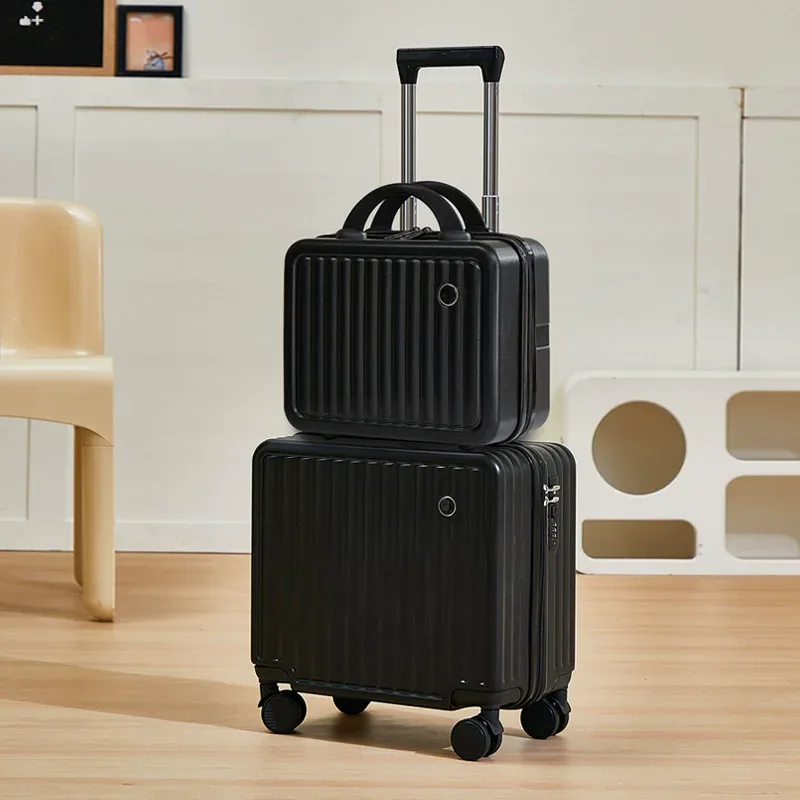 【acheter 18 pouces prendre 1 14 pouces】cod valise légère bagage à main sac de voyage 360 ° bagage à roulettes universel
