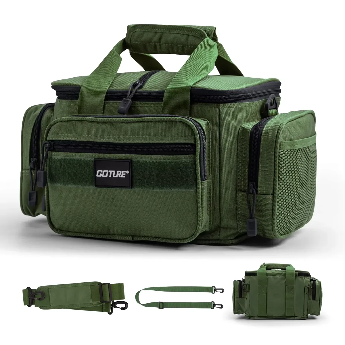 sac de voyage tactique en toile imperméable, sac à main multifonctionnel pour le camping, la randonnée, la pêche, sac à bandoulière, sac de voyage