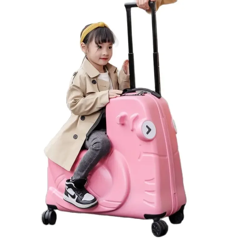 joli bagage d'escargot pouvant être monté, boîte à roulettes pour enfants, roue universelle féminine, valise de 20 "24", remorque de voyage en alliage d'aluminium