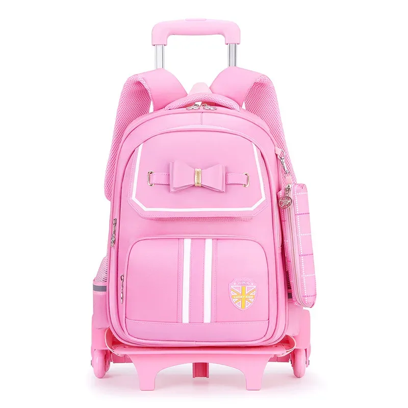 ensemble de sacs d'école pour enfants avec roues, sac à dos pour étudiants, sac de chariot d'école, sac à dos à roulettes pour filles