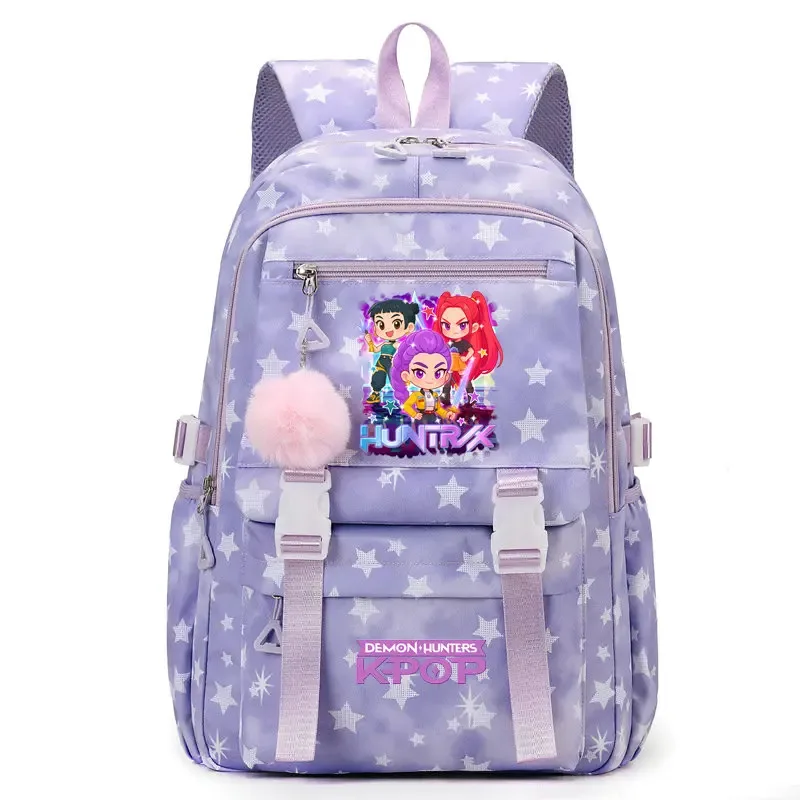 sac à dos kpop demon hunters pour étudiantes, lycéennes, collégiennes, polyvalent, adapté au quotidien et aux activités de plein air