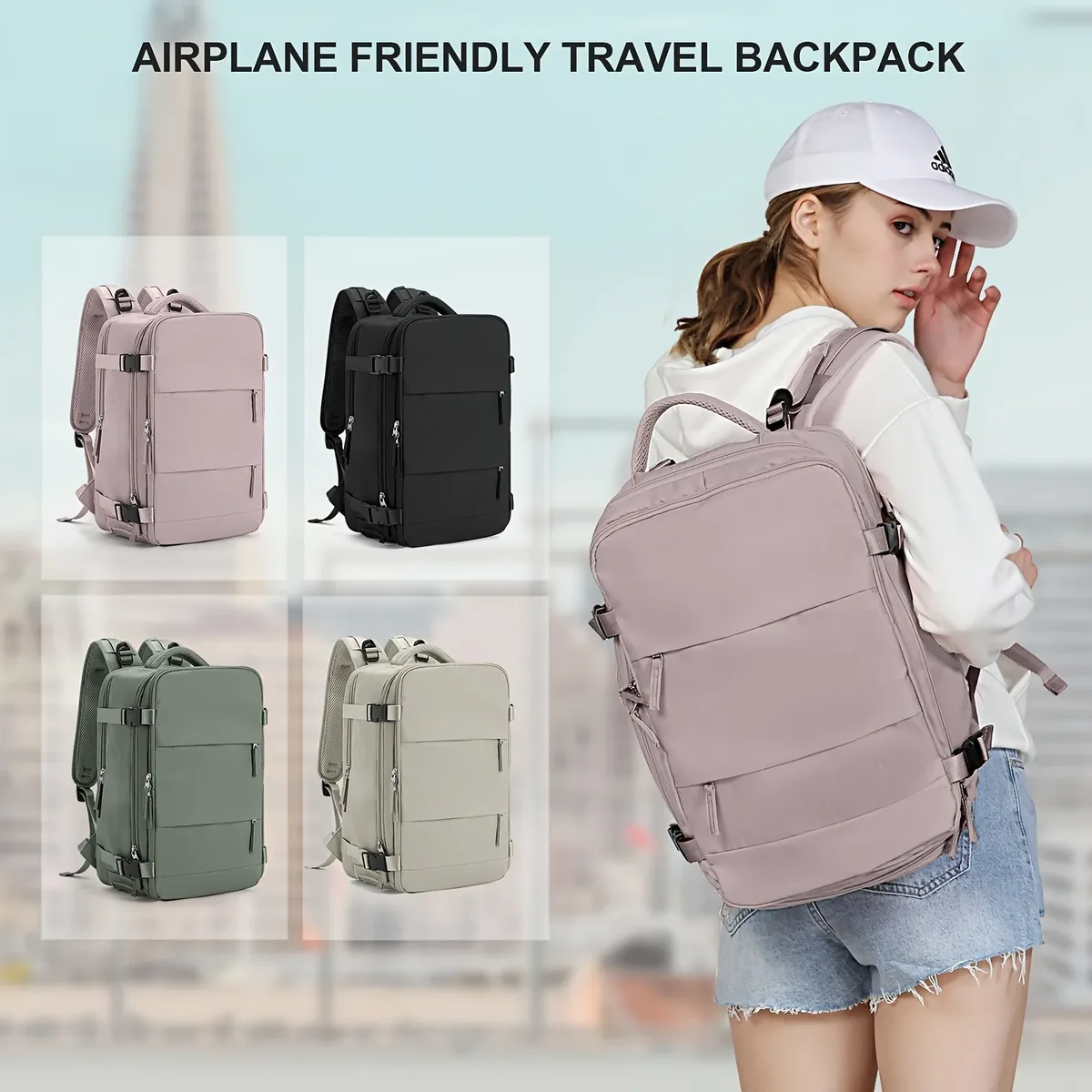 sac à dos grande capacité pour femme, séparation sec/humide, sacoche pour ordinateur portable, sac à dos multifonctionnel imperméable