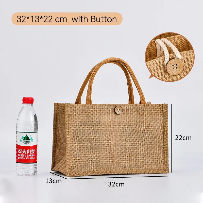 lot de 100 sacs fourre-tout en toile de jute personnalisés, sacs d'épicerie, sacs de plage, sacs cadeaux de mariage et d'anniversaire, sacs laminés avec logo, vente en gros