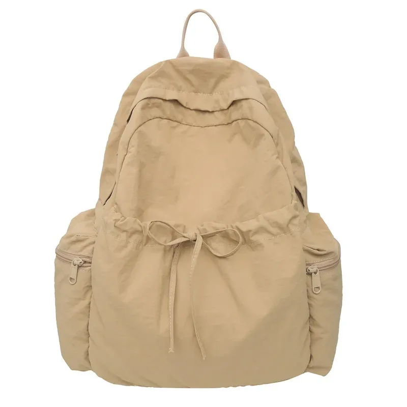 sac à dos de grande capacité avec nœud à cordon de serrage, simple et polyvalent, avec nom brodé personnalisé, sac à dos en nylon, cadeau 2025, nouveau