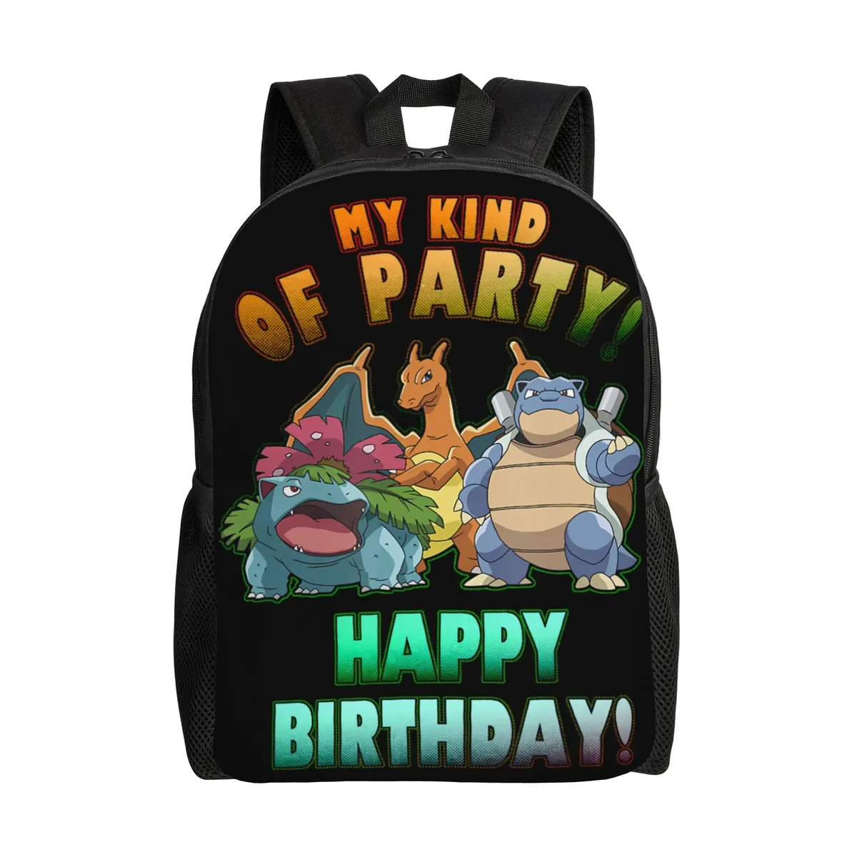 sacs à dos pokemon, sac à dos mignon happy piplup collage big chest poster daypack, sac à dos d'extérieur avec fermeture à glissière