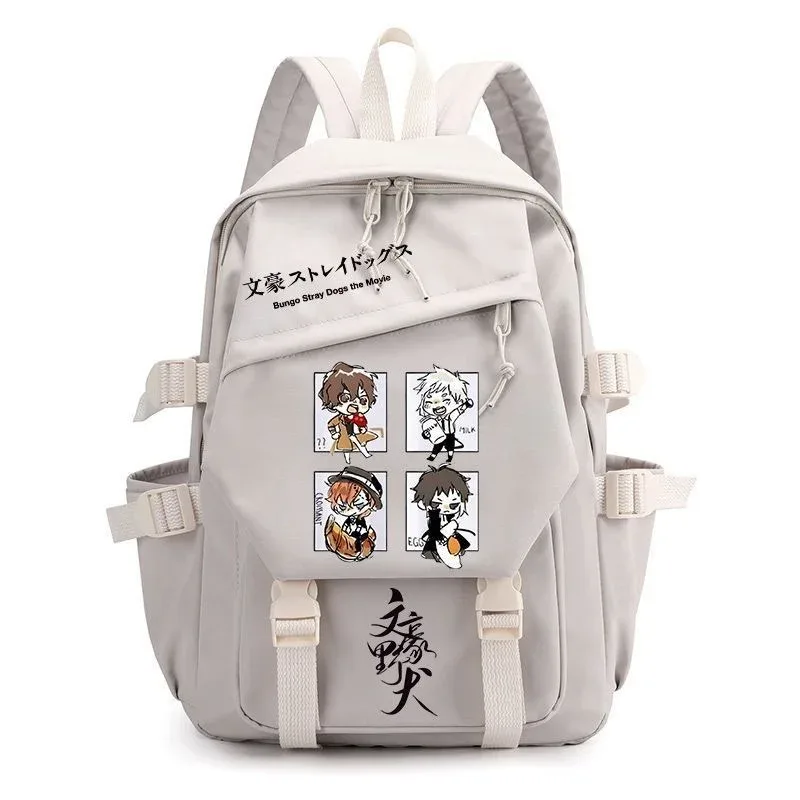 sac à dos anime bungo stray dogs cartoon, cartable pour adolescents, cartable pour hommes et femmes, mode cosplay, ordinateur portable, voyage en plein air, mochila
