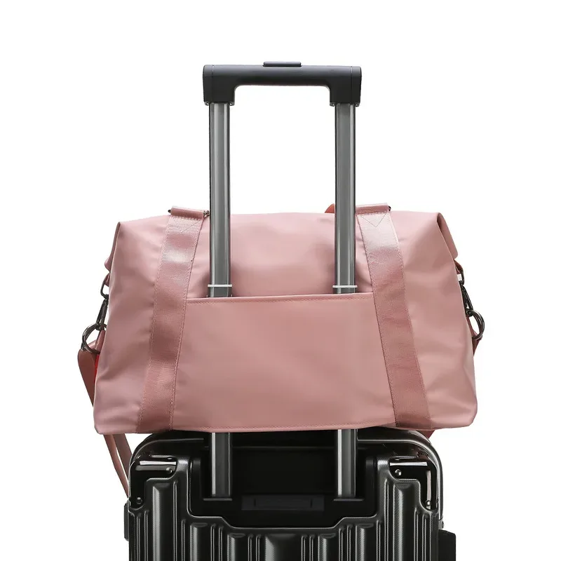 grand sac de voyage pour femmes, fourre-tout multifonctionnel, sacs à main en nylon, sac à bandoulière étanche, poches humides et sèches, sac de sport