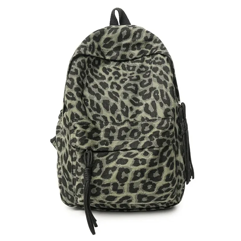 nouveau sac à dos tendance à imprimé léopard pour femmes, sac à dos de voyage décontracté polyvalent, sac à dos style spicy girl, tendance instagram